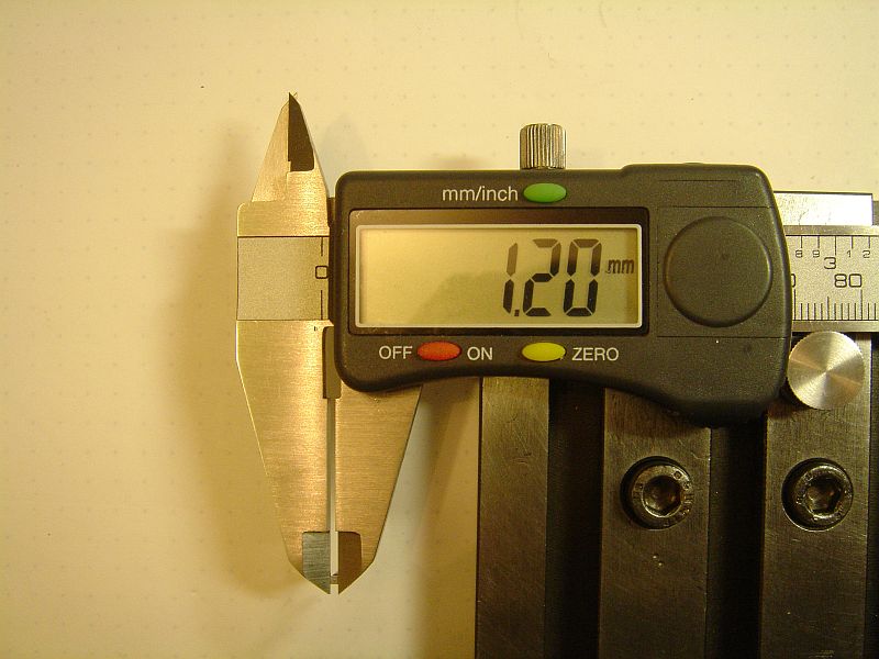 Auf dem gewünschten Maß Prüfen.